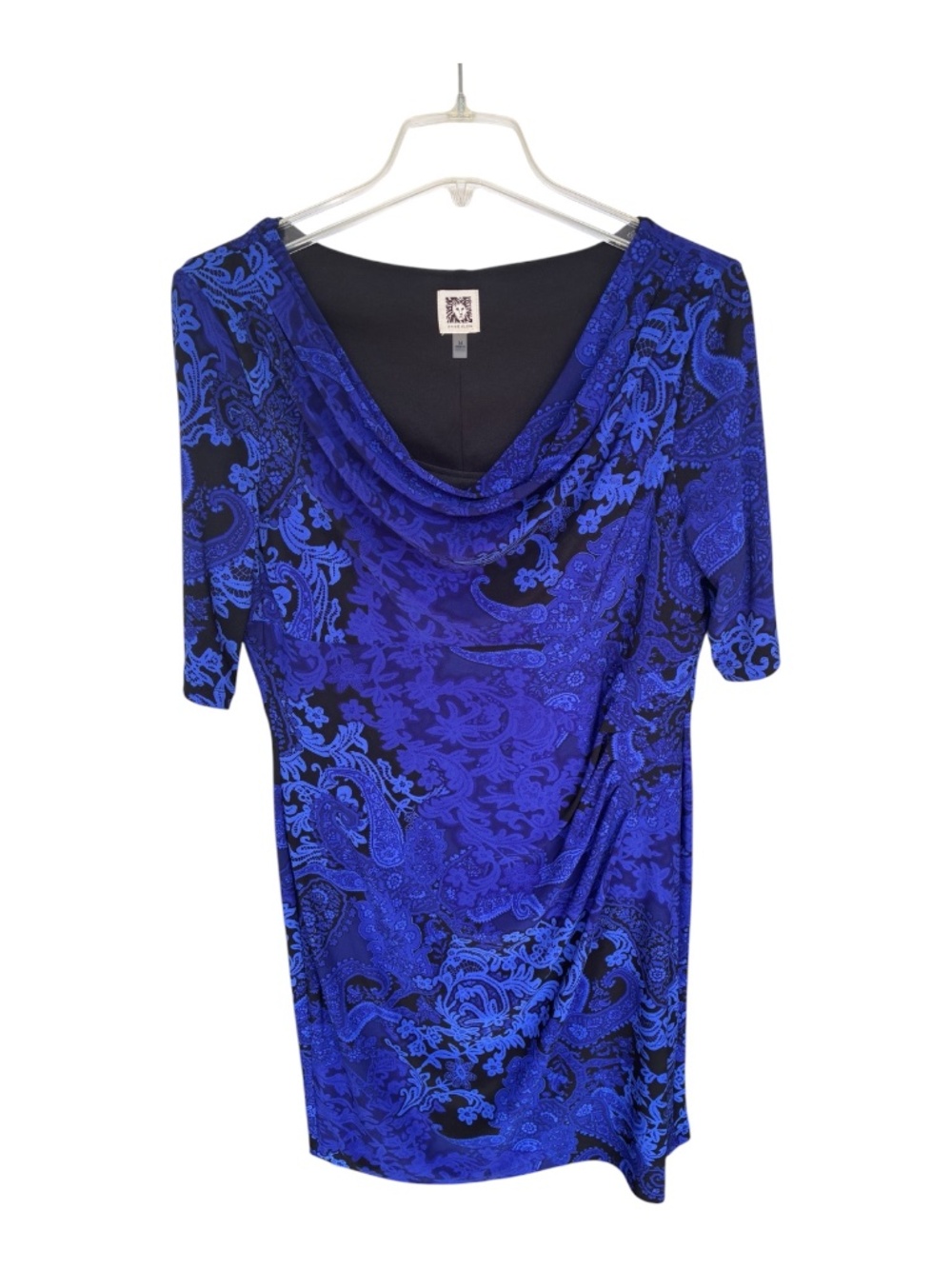 Anne Klein Blue Printed Dress-Size 14